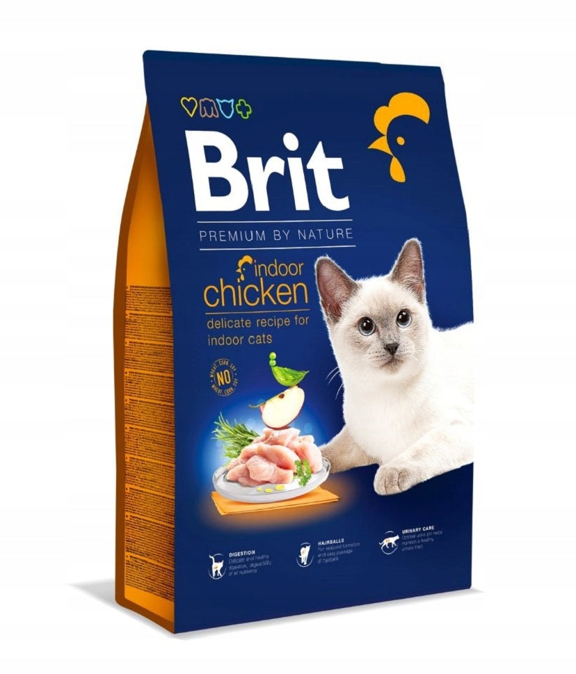 BRIT Premium by Nature Indoor Non-Outgoing Cat Food Chicken 8kg