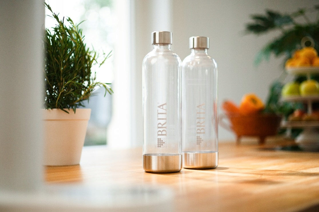 BRITA Set of two PET water gassing bottles for sodaONE 1l saturator Packaging status original