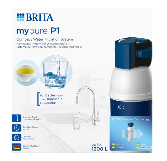 BRITA Undersink water filtration system mypure P1 with cartridge P1000 Brand Brita