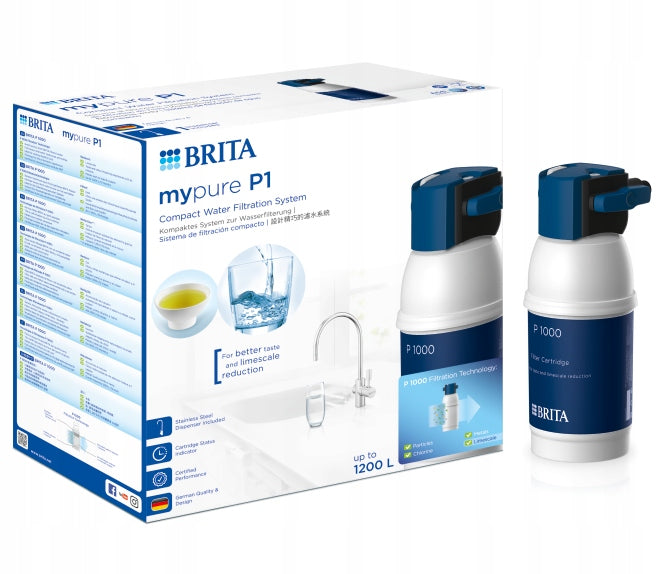 BRITA Undersink water filtration system mypure P1 with cartridge P1000