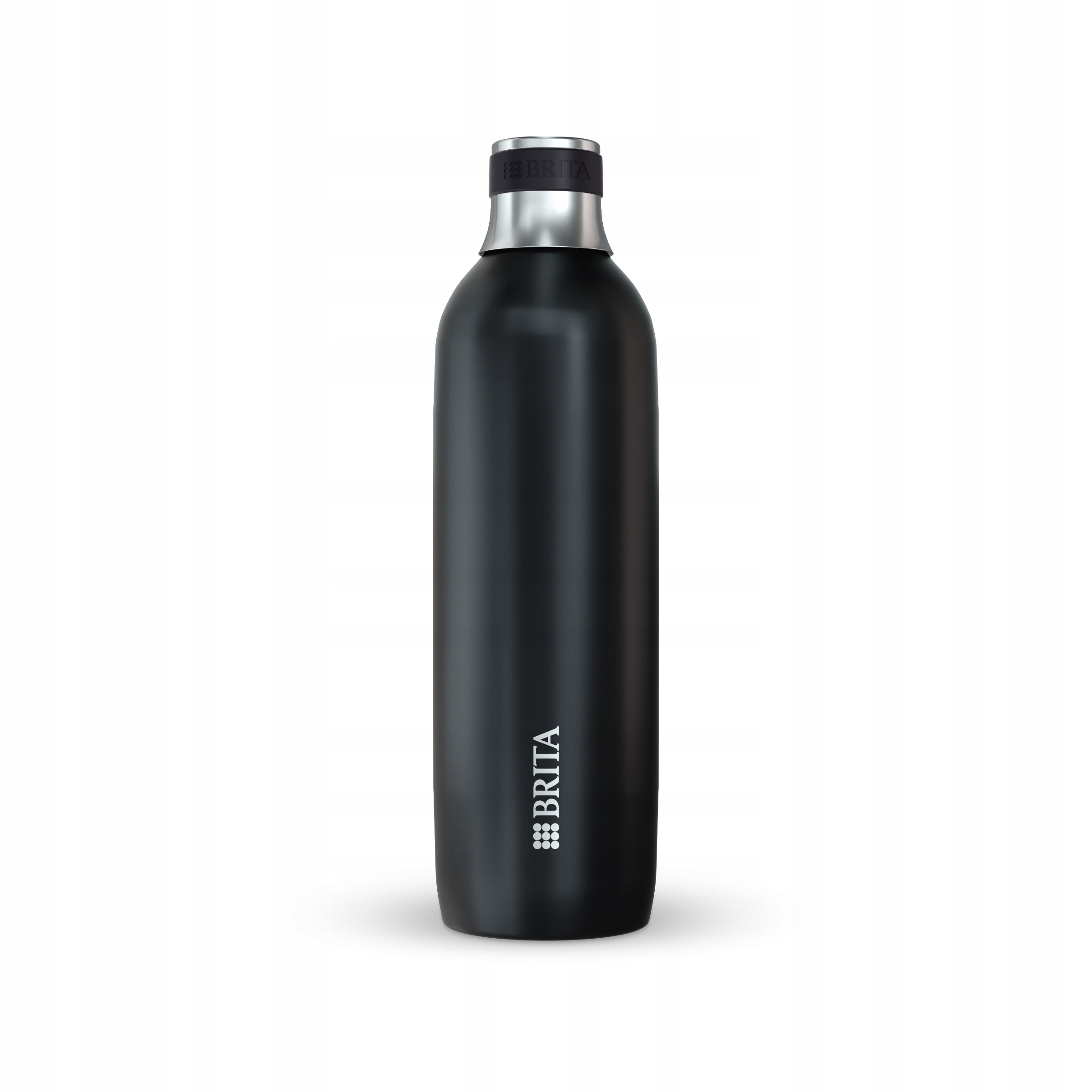 BRITA black sodaTRIO water saturator, cartridge, glass bottle and insulated Dominant color black