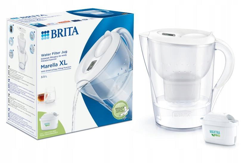 BRITA filter jug Marella XL filter Pure Performance + 3x Hard Water Packaging status original