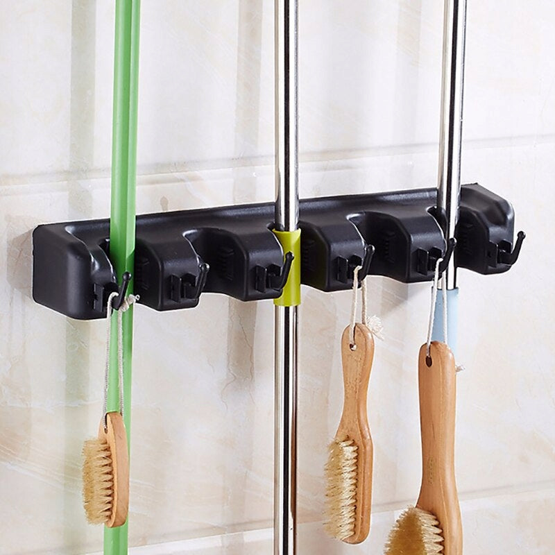 BROOM HANGER HOLDER MOP RAKE GARDEN TOOLS 5 WALL PLACES Dominant material synthetic material