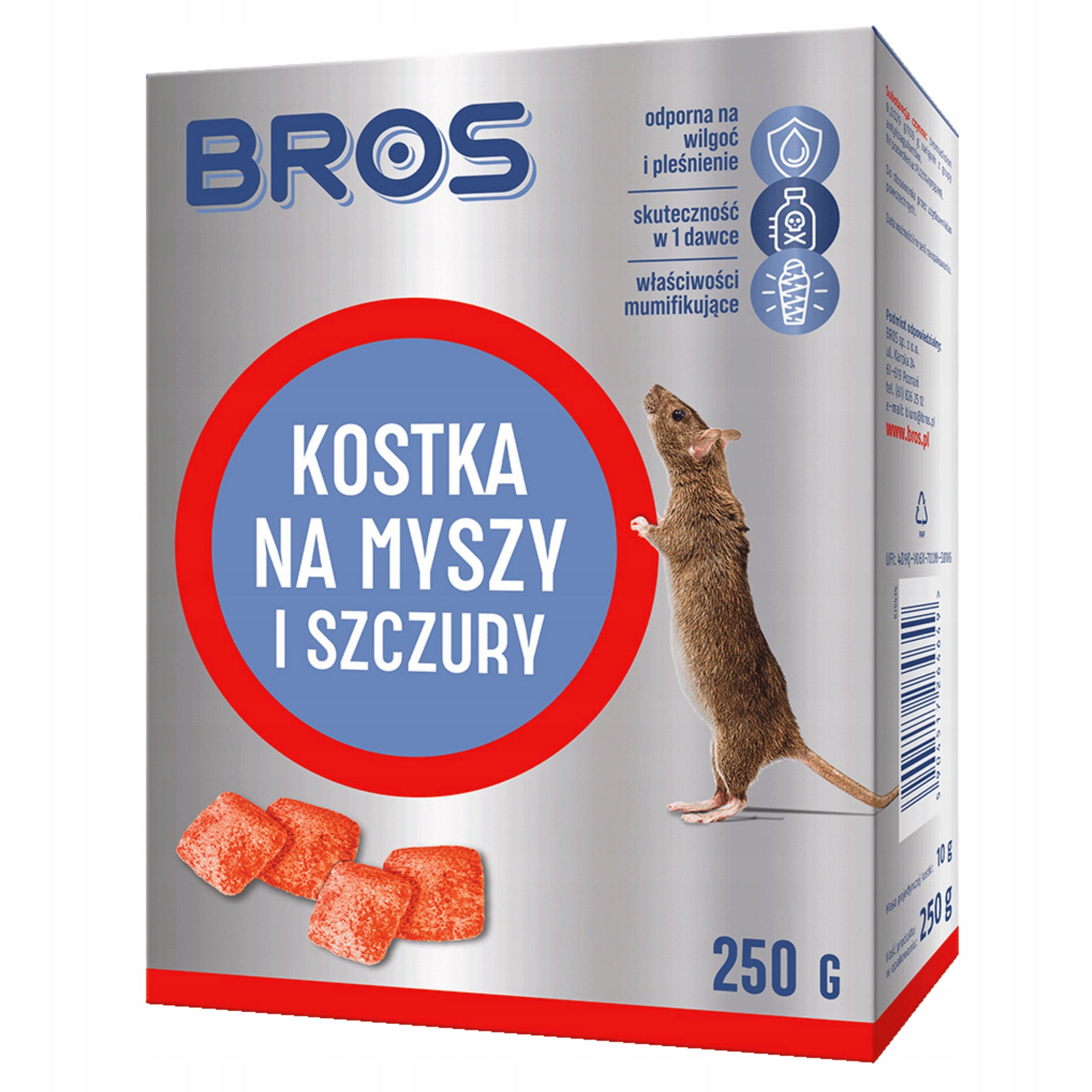 BROS CUBE FOR MICE AND RATS 250 G POISON