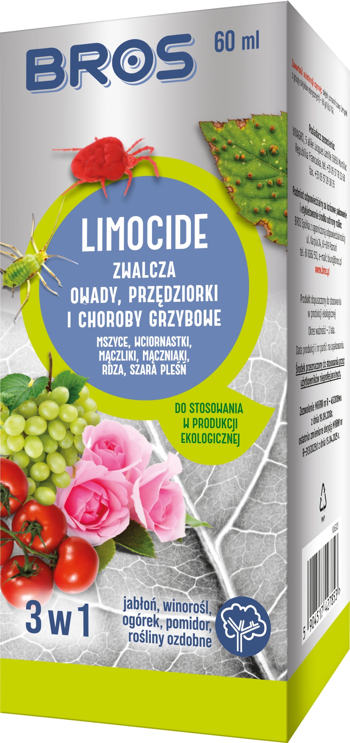 BROS Limocide fights insects, spider mites and fungal diseases 60 ml
