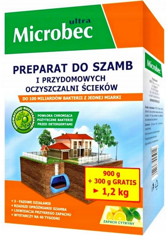 BROS MICROBEC ULTRA 10 x STRONGER BACTERIA 1,2KG lemon