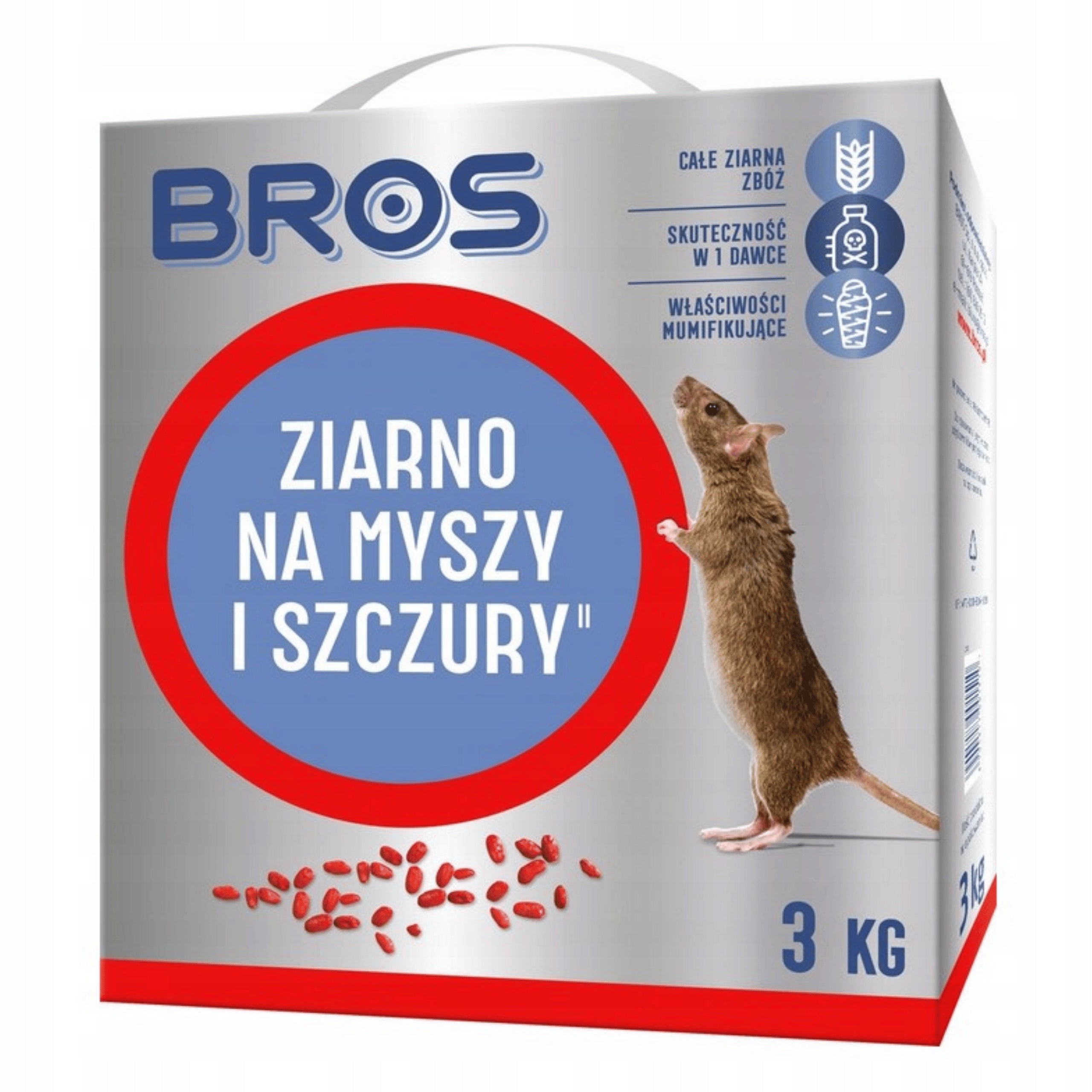 BROS POISON GRAIN FOR MICE AND RATS 3KG