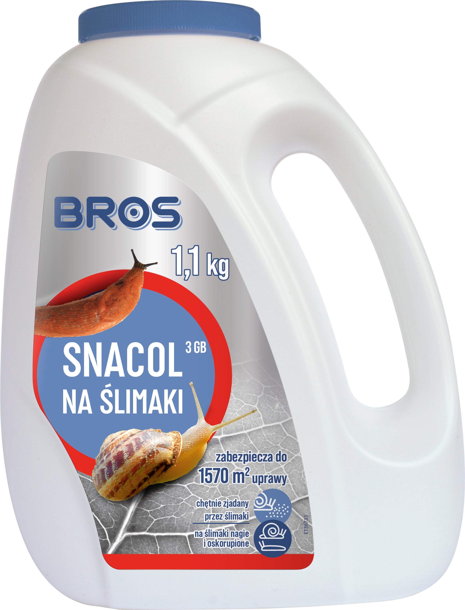 BROS Snacol 3GB poison, preparation, agent, fights SNAILS 1,1 kg in a bottle