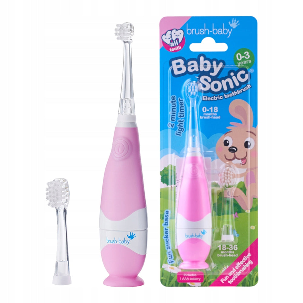 BRUSH-BABY BabySonic sonic toothbrush for children (0-3) PINK