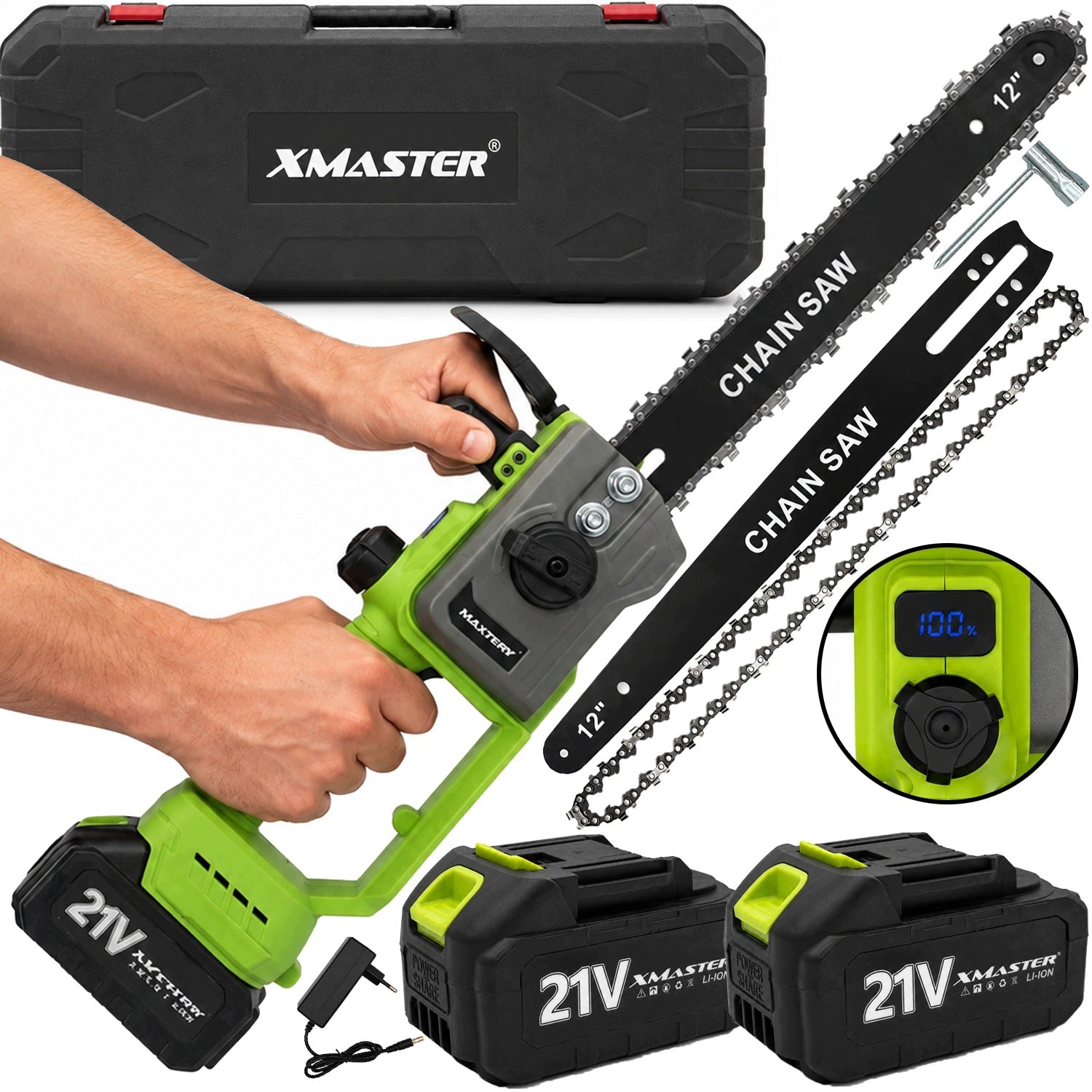 BRUSHLESS CHAINSAW CORDLESS BRANCH SAW 12" INCH 2XAKU