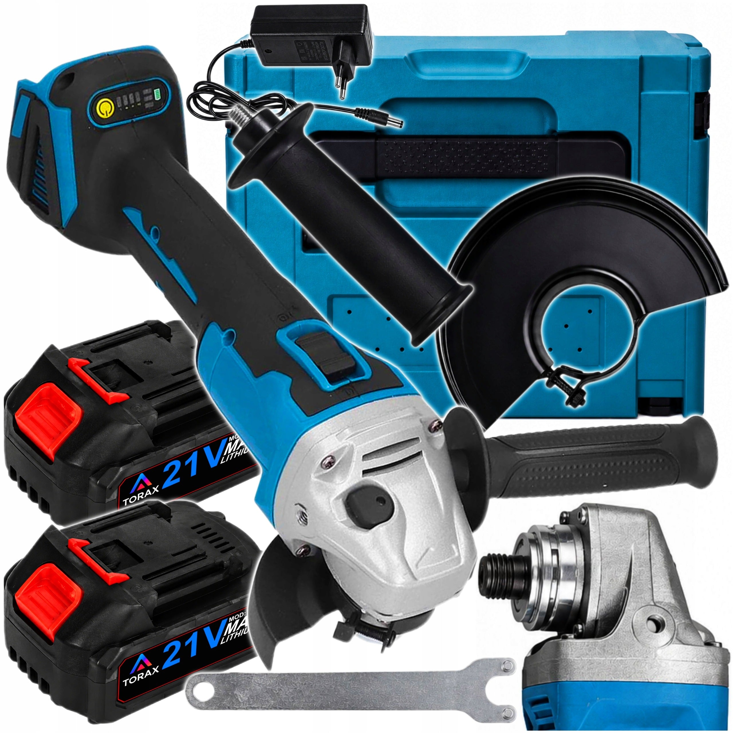 BRUSHLESS CORDLESS ANGLE GRINDER 125mm 21V ANGLE 2x5Ah STRONG