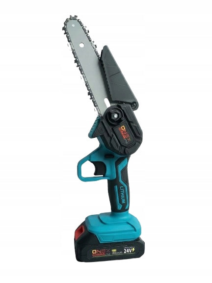 BRUSHLESS CORDLESS CHAINSAW 24V 2xAKU 2xChain 6" ONEX3301 Brand Onex