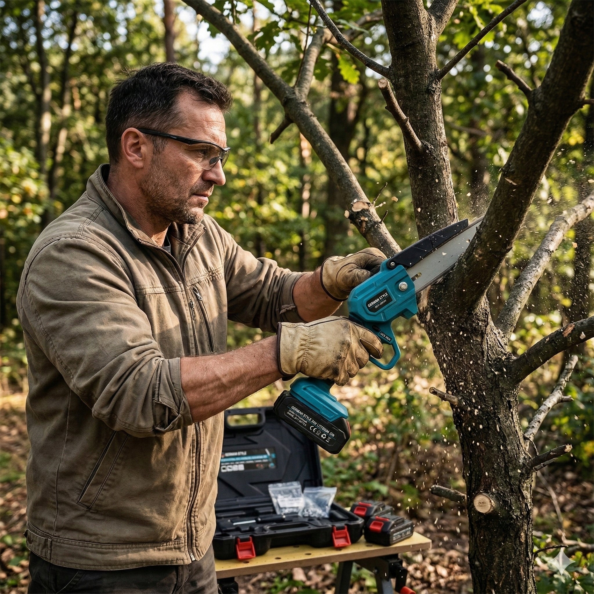 BRUSHLESS CORDLESS CHAINSAW 24V 2xAKU 2xChain 6" ONEX3301 Series piła bezszczotkowa akumulatorowa