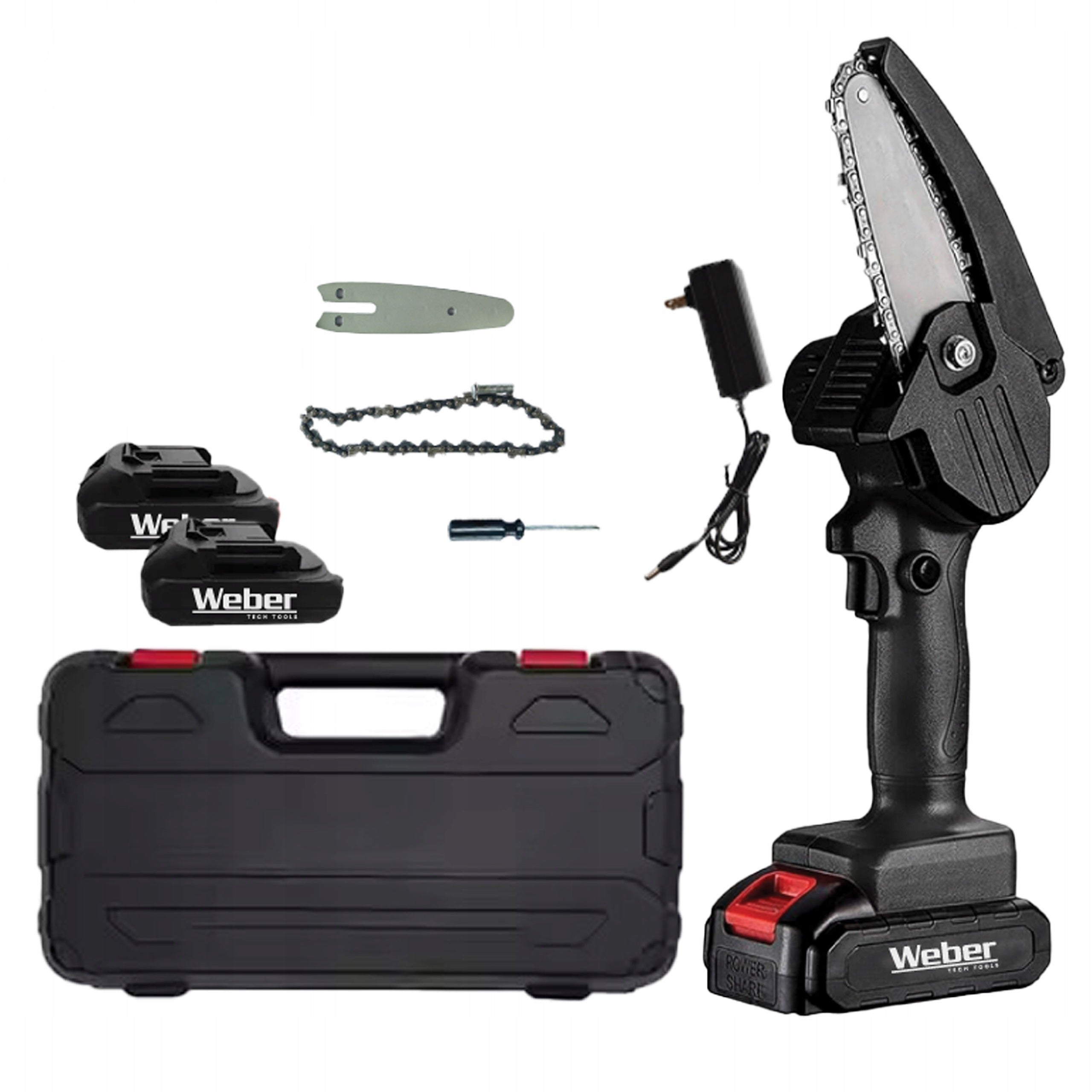 BRUSHLESS CORDLESS CHAINSAW 4” 2xAKU 21V BRANCH SAW