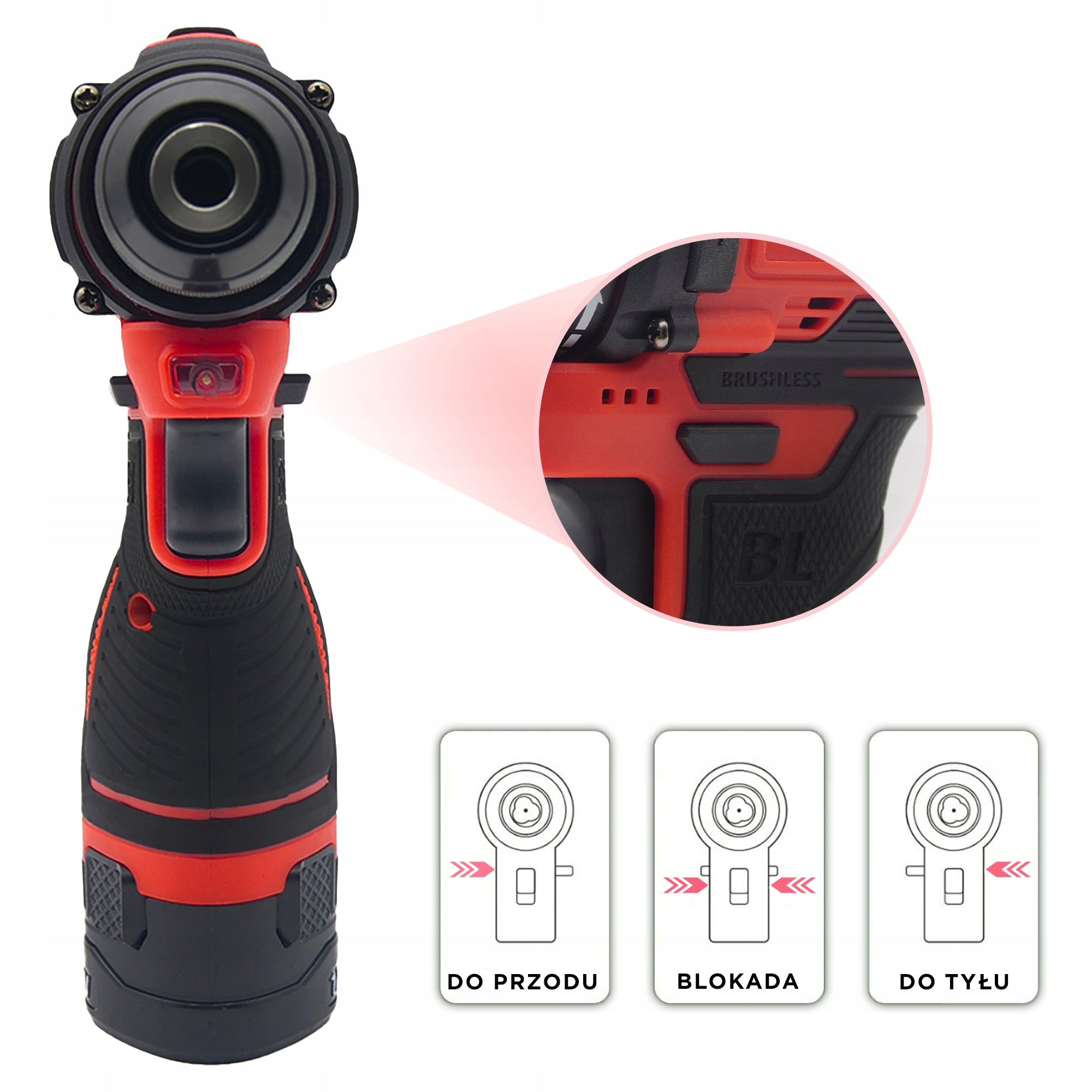 BRUSHLESS CORDLESS DRILL 40N/m 2xAKU + ACCESSORIES Voltage (V) 12 V