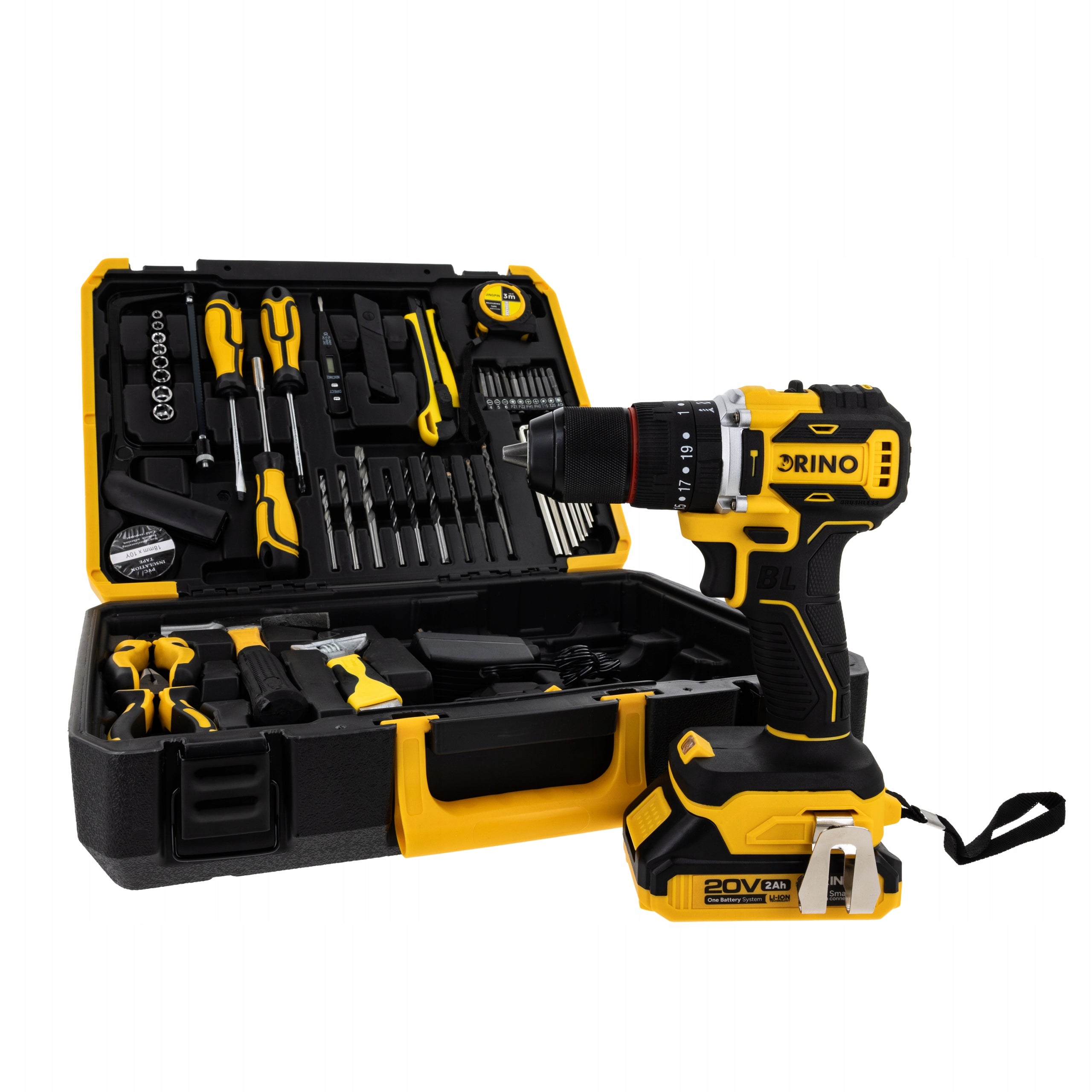 BRUSHLESS DRILL/DRIVER 20 V 2X BATTERY, CHARGER ACCESSORIES EAN (GTIN) 5904541429045