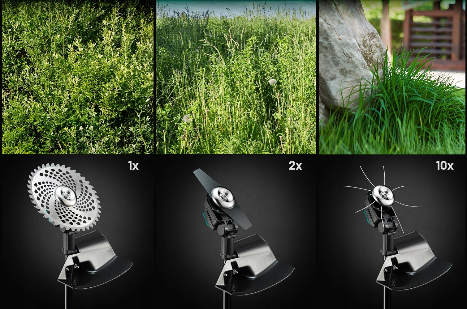 BRUSHLESS ELECTRIC GRASS SCYTHE 2xAKU 3Ah Model TrimX Force