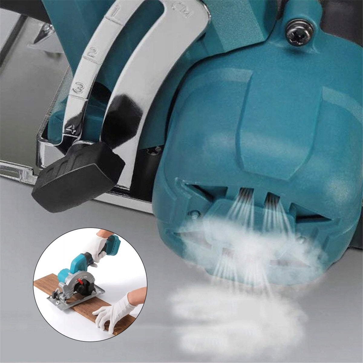 BRUSHLESS MINI CIRCULAR SAW MOTOR WITH ADJUSTABLE ANGLE AND DEPTH Brand Bedee