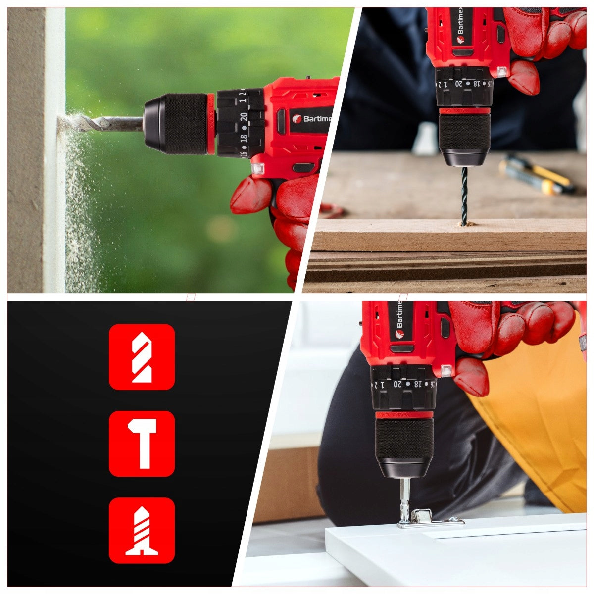 BRUSHLESS Screwdriver 20V 2x2,0Ah SET Bartimex BT-CD-20M Brand Bartimex