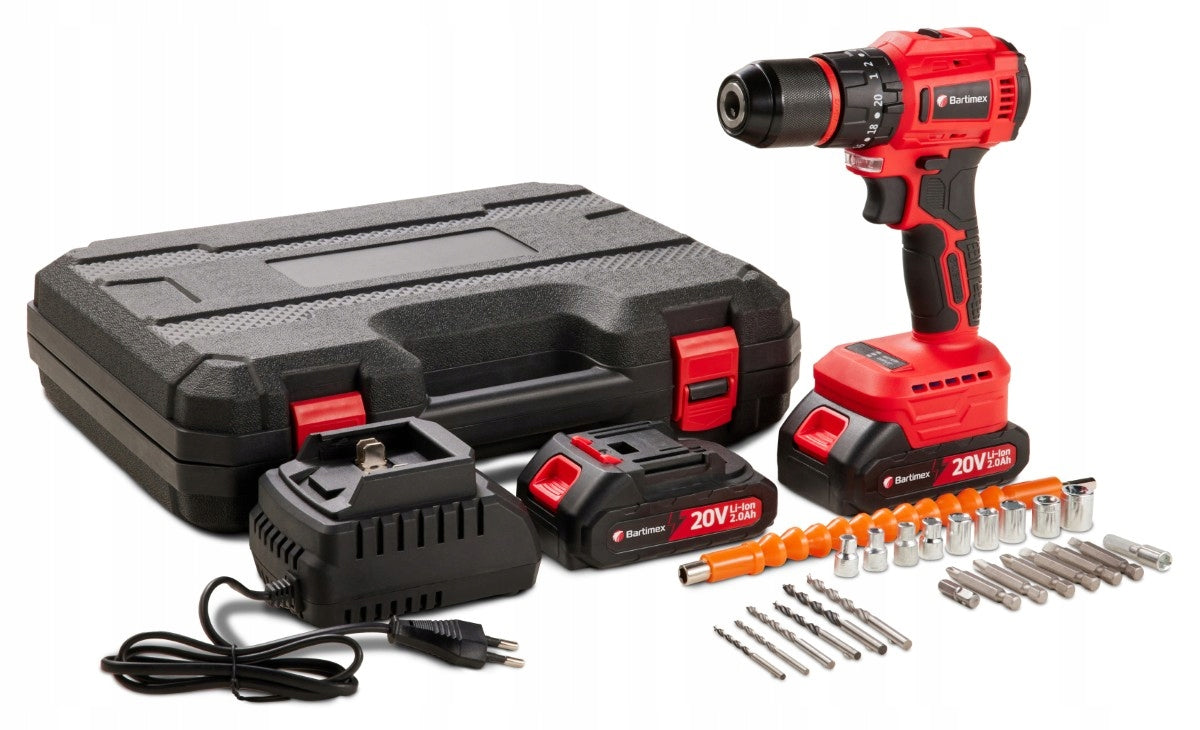 BRUSHLESS Screwdriver 20V 2x2,0Ah SET Bartimex BT-CD-20M Manufacturer code BT-CD-20M
