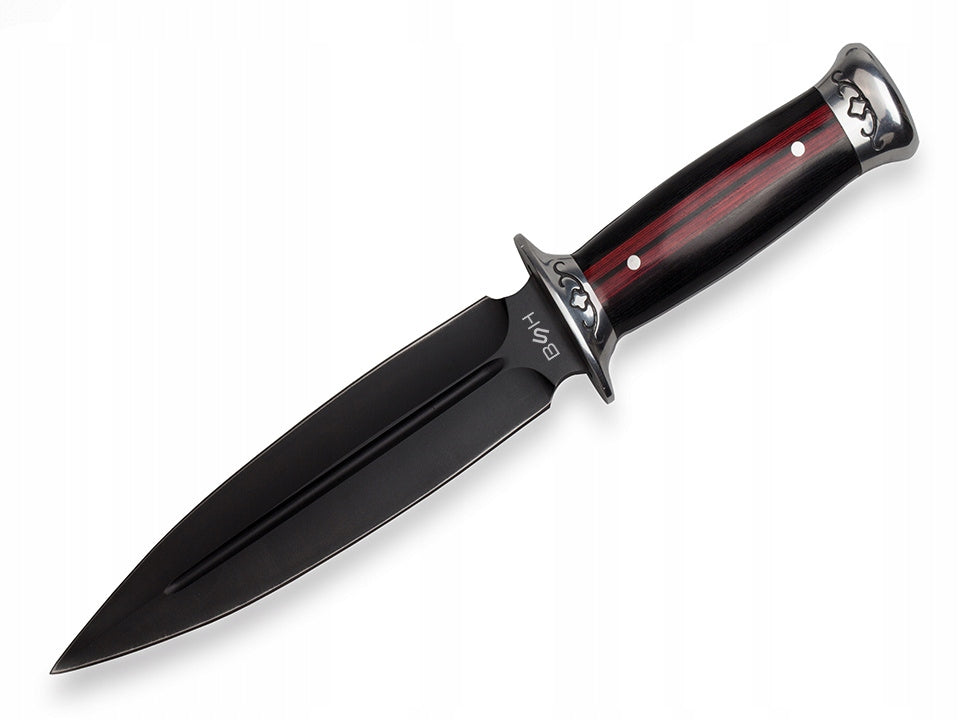 BSH 409B - DOUBLE-SIDED DAGGER HUNTING KNIFE DECORATED STAINLESS STEEL KNIFE