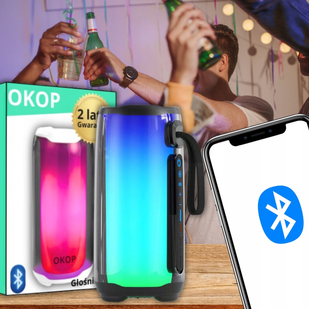 BT Bluetooth Speaker LED Tube RGB Speaker Wireless Portable Mini Small Batteries included yes