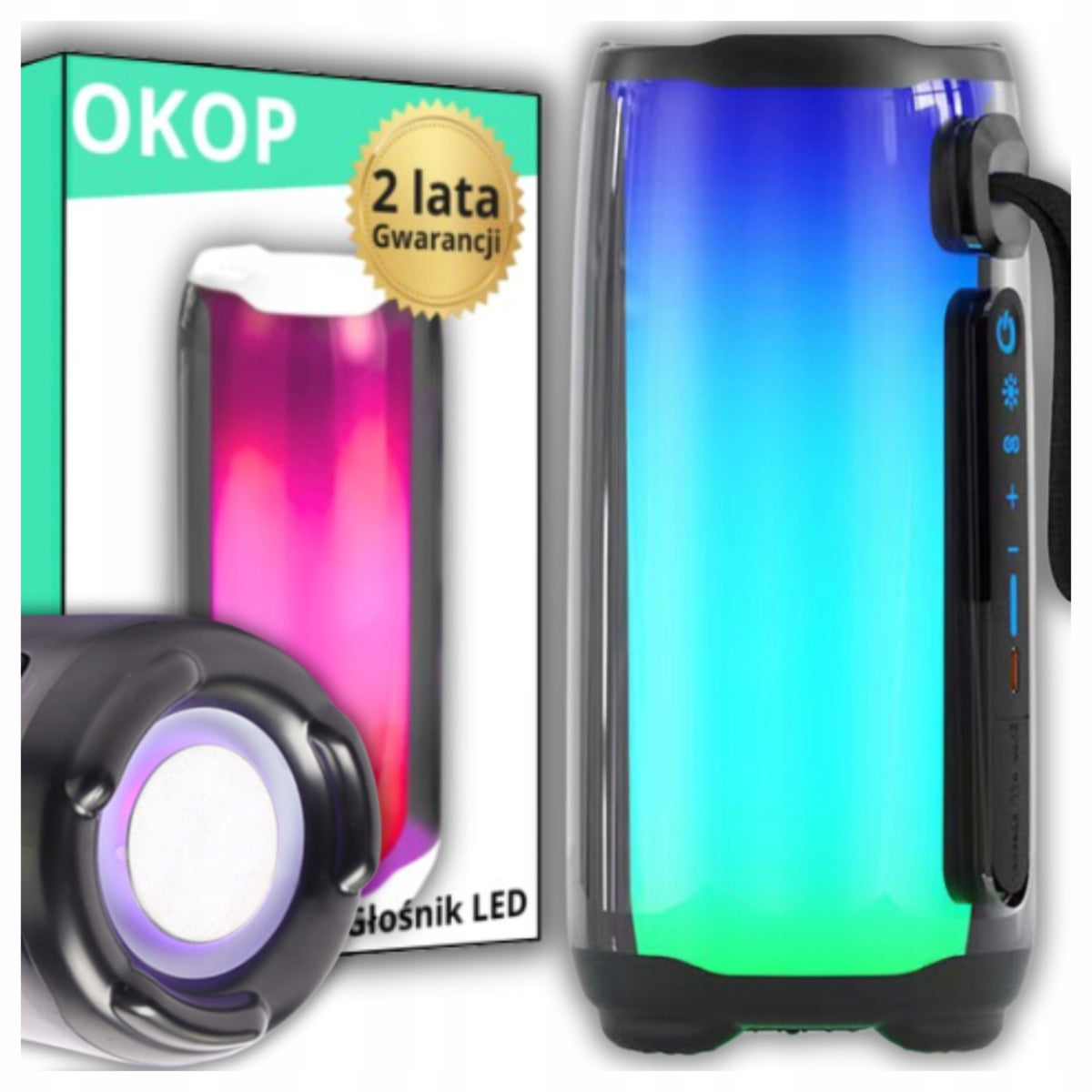 BT Bluetooth Speaker LED Tube RGB Speaker Wireless Portable Mini Small Brand no brand