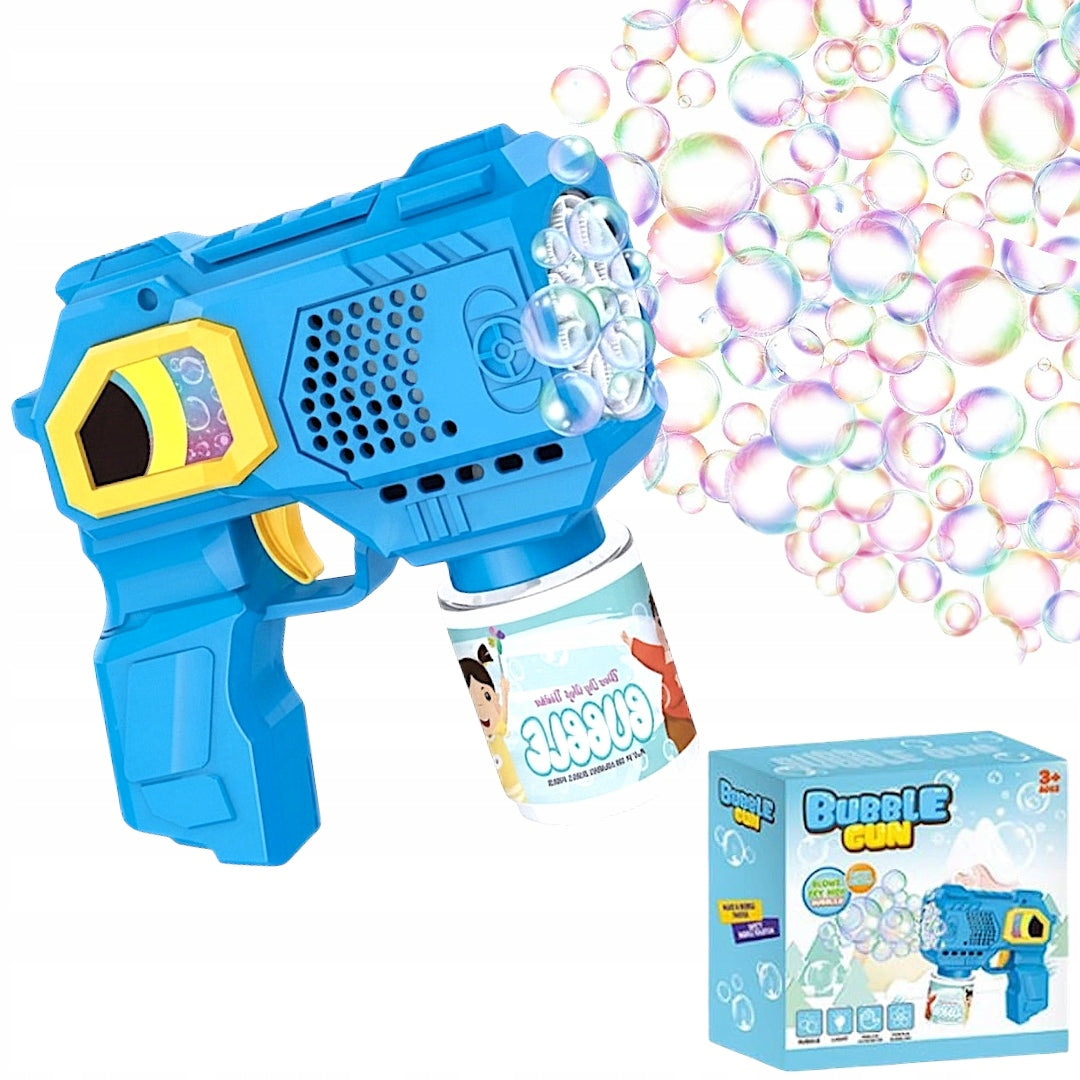 BUBBLE GUN BATTERY OPERATED SOAP BUBBLE MAKING MACHINE + LIQUID