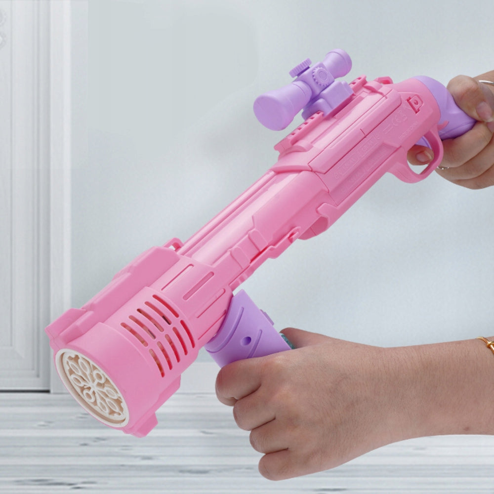BUBBLE GUN BUBBLE MACHINE AUTOMATIC LED LAUNCHER + BUBBLE LIQUID Brand click4TOYS