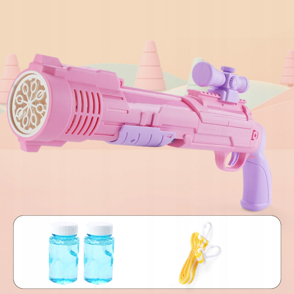 BUBBLE GUN BUBBLE MACHINE AUTOMATIC LED LAUNCHER + BUBBLE LIQUID Packaging status original