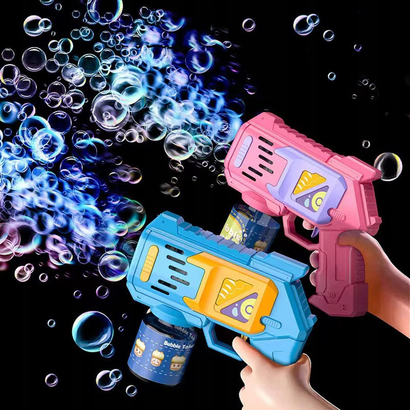 BUBBLE GUN BUBBLE MACHINE BATTERY OPERATED + LIQUID + 4pcs BATTERIES pink Manufacturer code PISTOLET DO BANIEK MYDLANYCH - Różowy