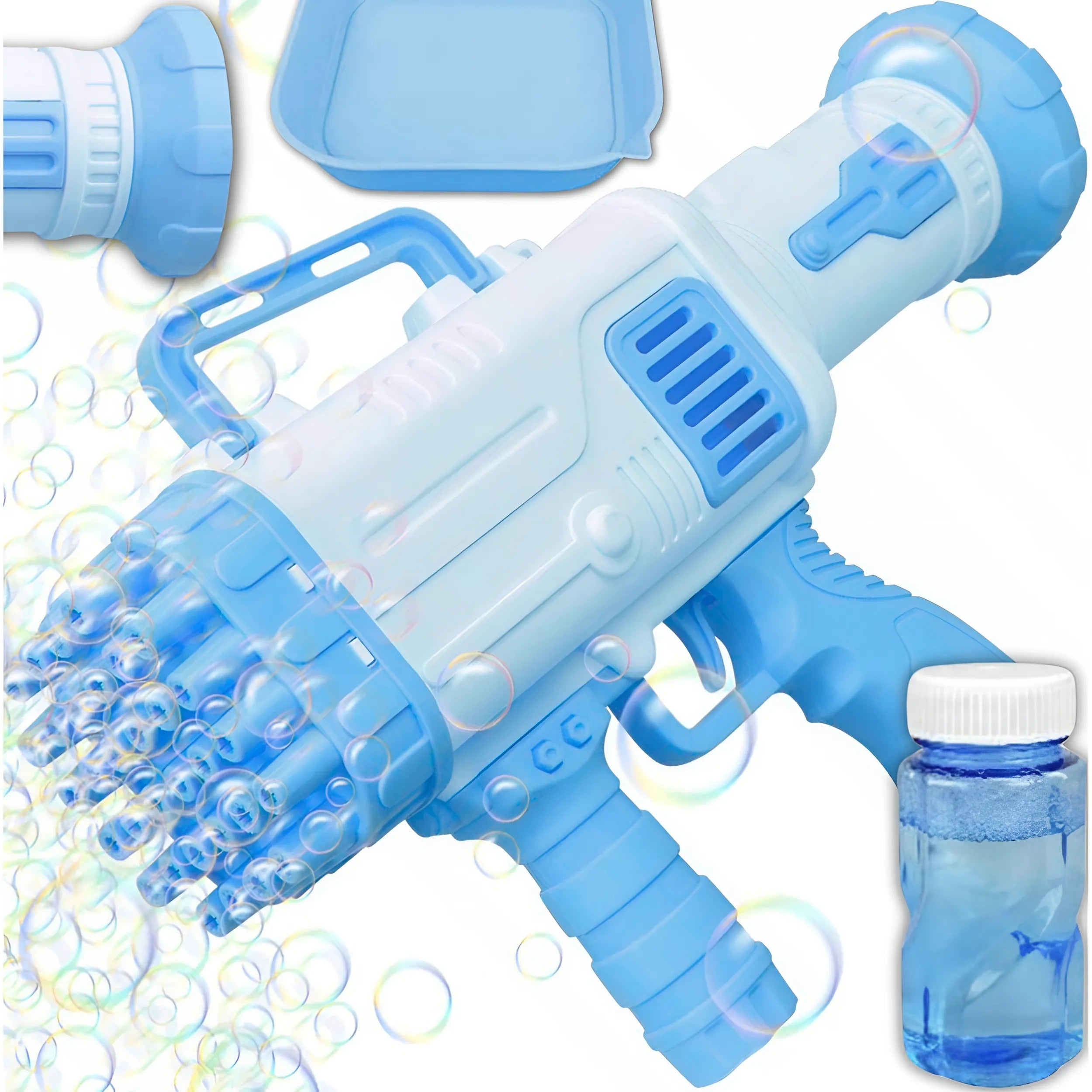 BUBBLE GUN SOAP BUBBLE MACHINE AUTOMATIC + LIQUID INCLUDED