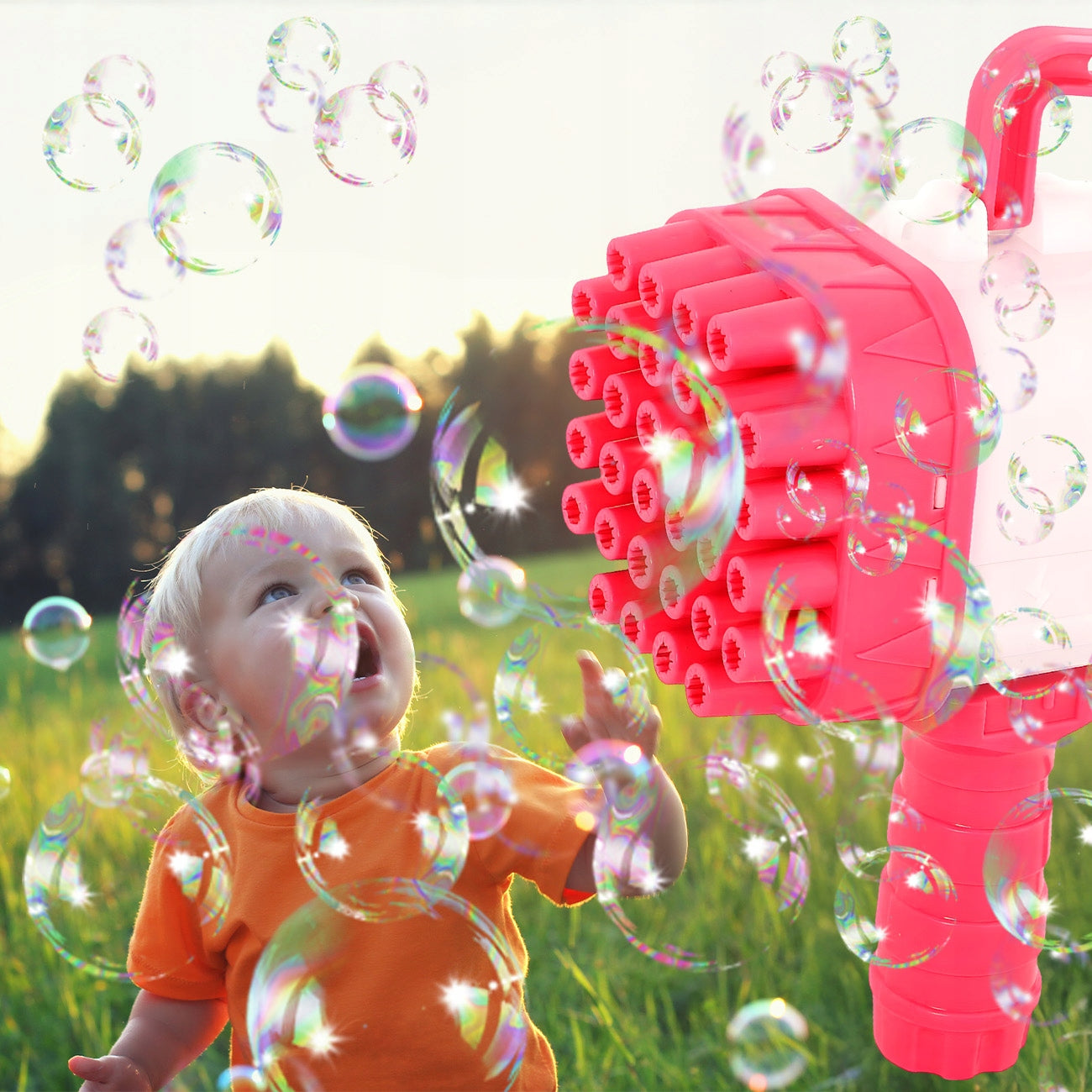 BUBBLE GUN SOAP BUBBLE MACHINE BUBBLE GENERATOR FOR KIDS Kid's age 3+ years