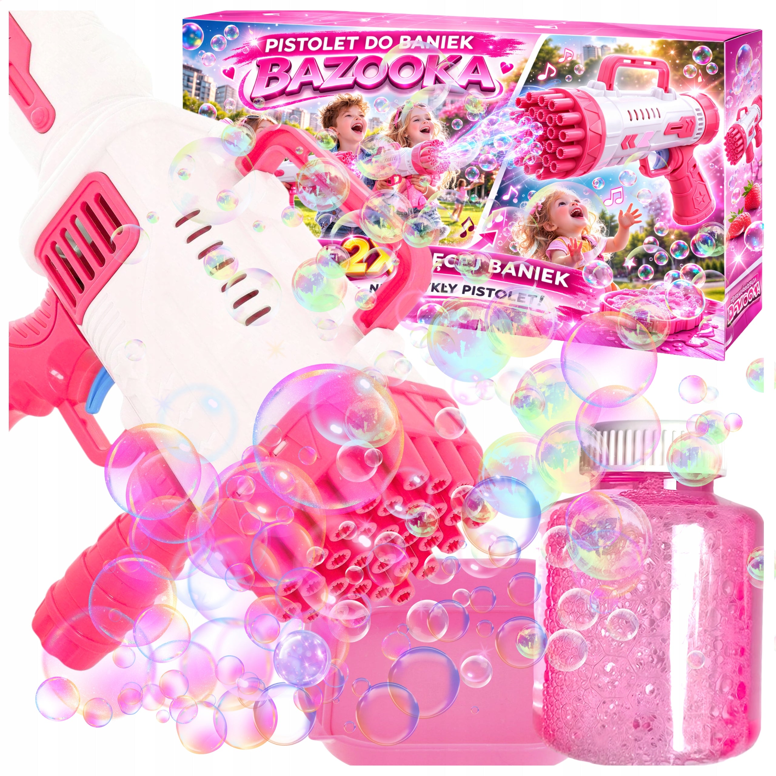BUBBLE GUN SOAP BUBBLE MACHINE BUBBLE GENERATOR FOR KIDS