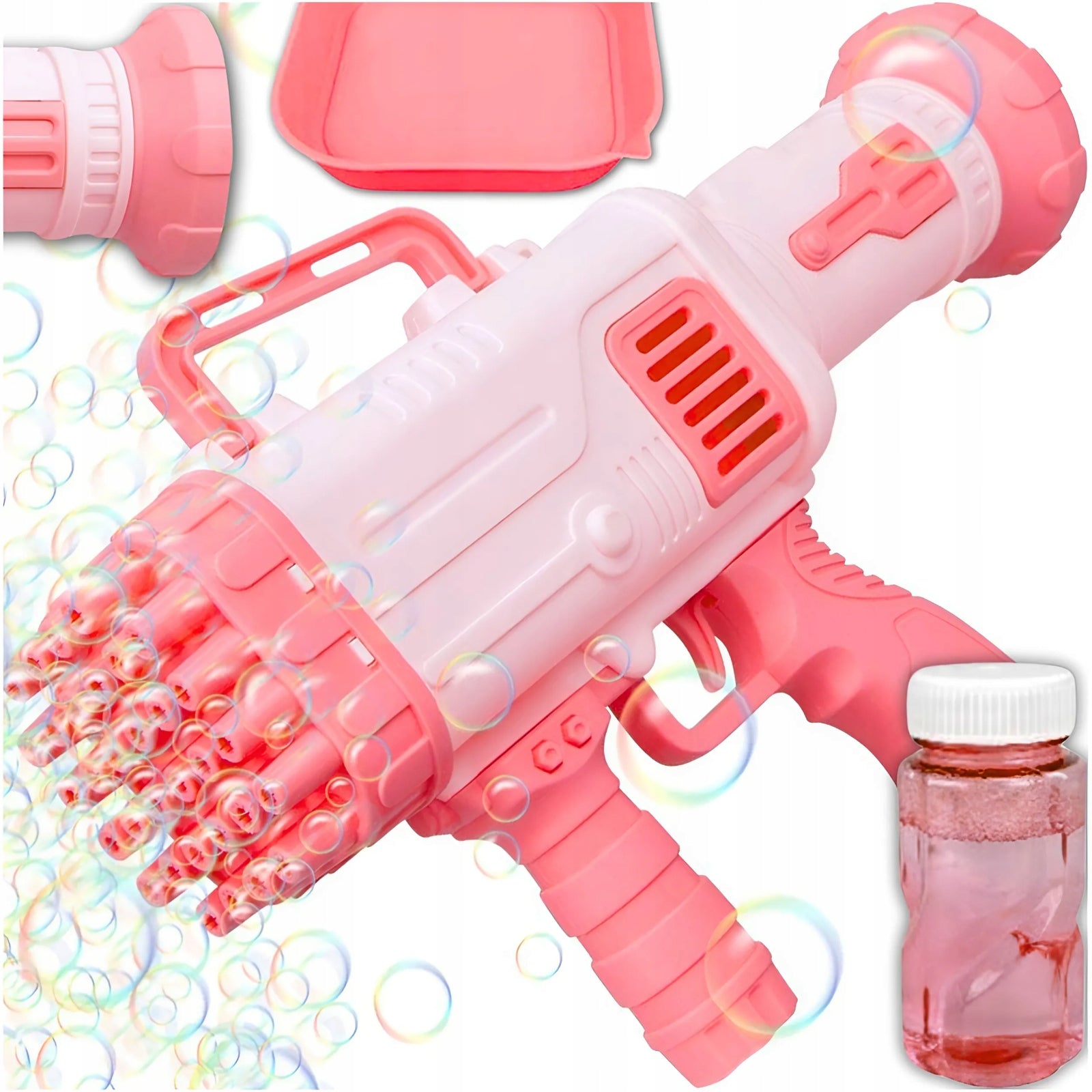 BUBBLE GUN SOAP BUBBLE MACHINE GENERATOR ACCESSORIES + LIQUID