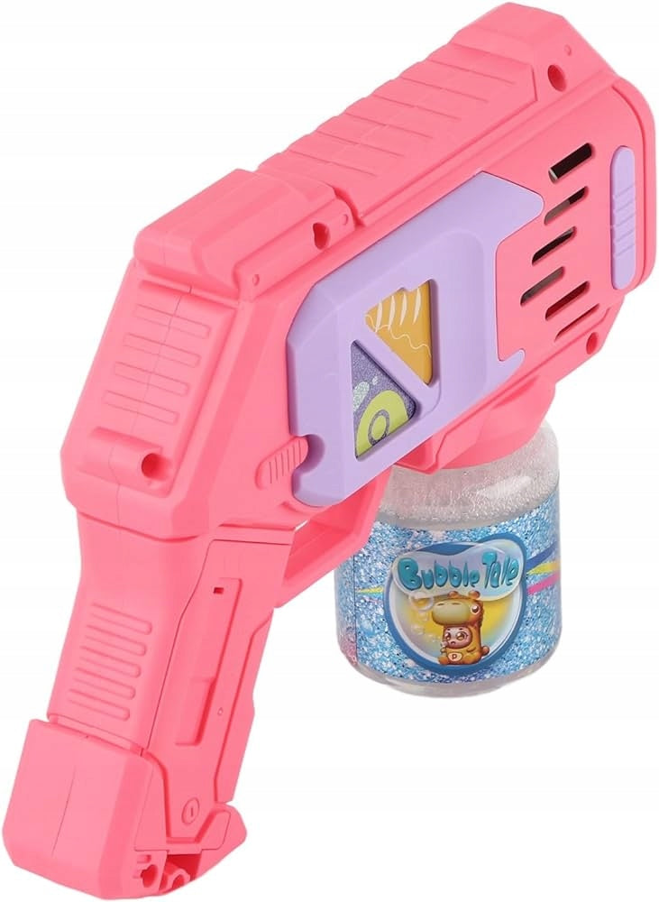 BUBBLE GUN SOAP BUBBLE MAKING MACHINE + LIQUID + 4x BATTERIES Kid's age 3+ years