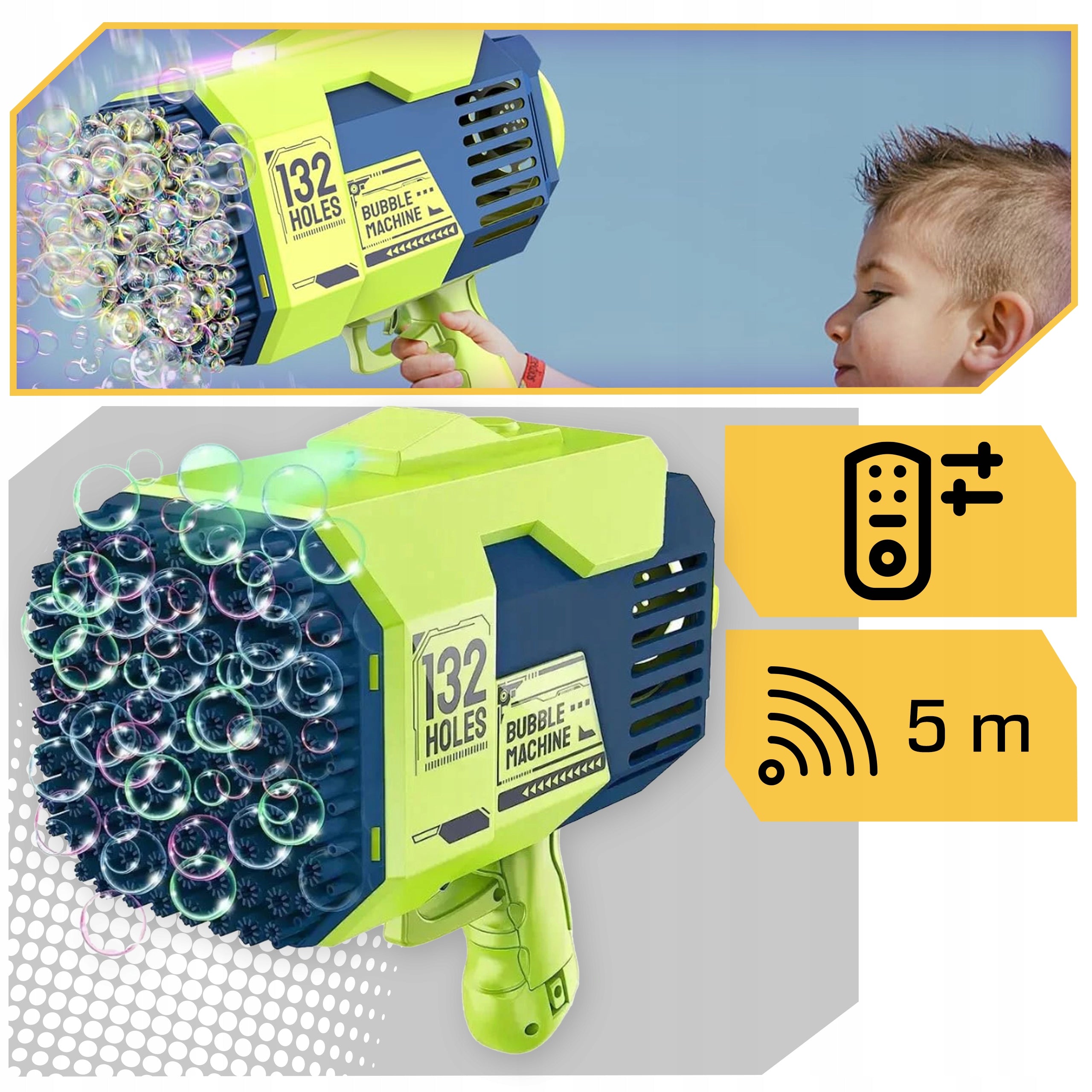 BUBBLE MACHINE SOAP BUBBLE GUN LED BATTERY 3IN1 LARGE SET Manufacturer code Pistolet do puszczania baniek mydlanych