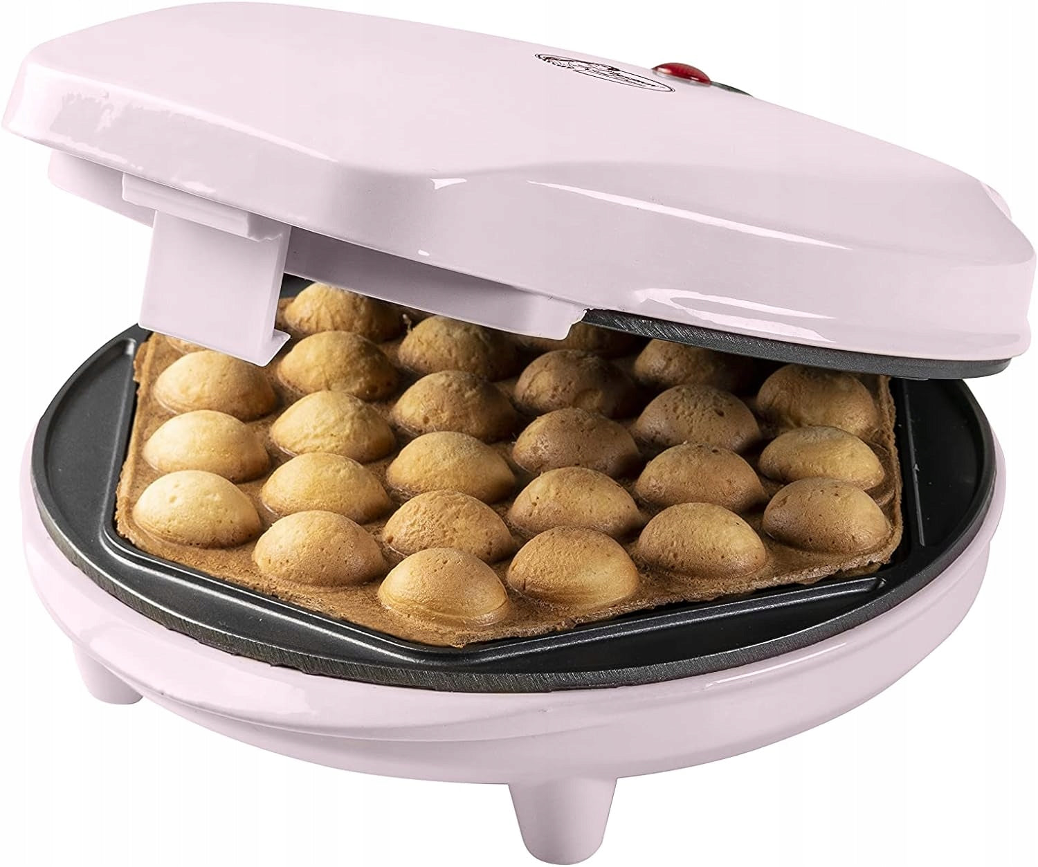 BUBBLE WAFFLE MAKER Bubble FILLING WITH CHOCOLATE FRUIT 700 W PINK