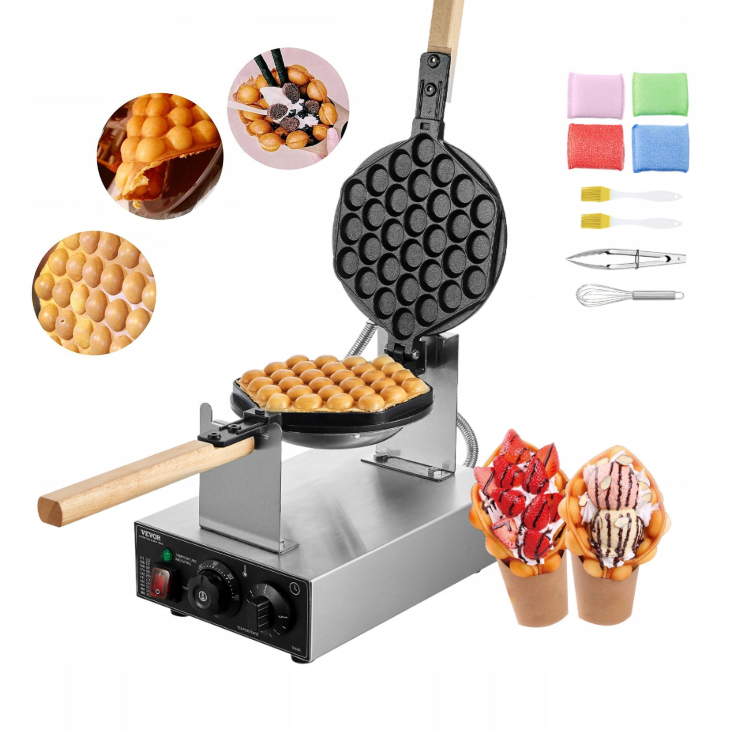 BUBBLE WAFFLE Professional Bubble Waffle Iron