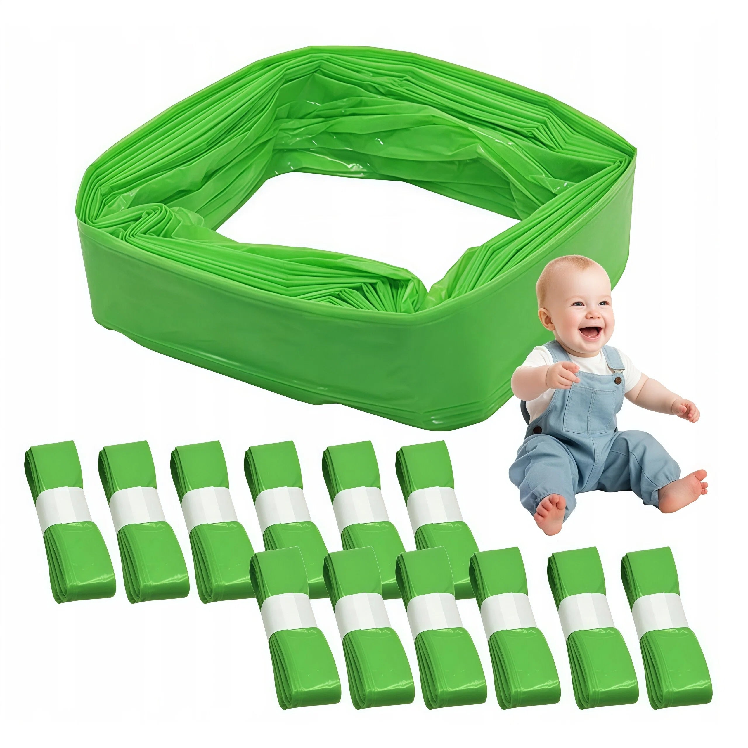 BUCKET DIAPER BASKET BAGS ANTIBACTERIAL COMPATIBLE DURABLE X12 Packaging status original