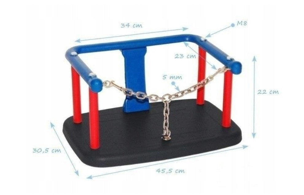 BUCKET SWING WITH CHAIN FOR SQUARE TOYS - PN-EN 1176 Manufacturer code 9238-993AD