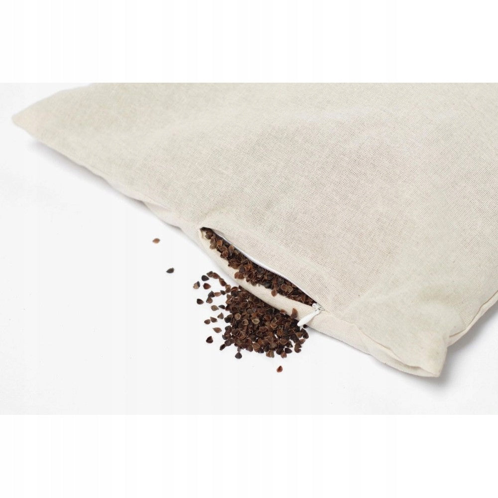 BUCKWHEAT PILLOW COTTON JASIEK WITH HUSK BUCKWHEAT HEALTH 40X40 NATURAL Manufacturer code Pod 40x40