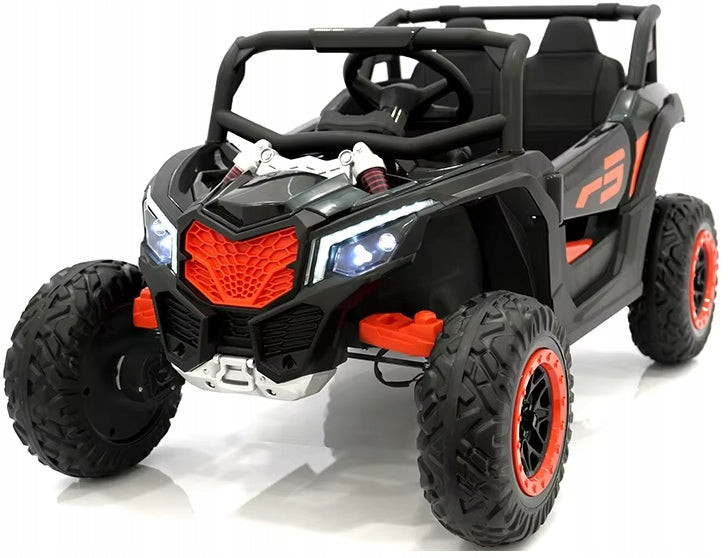BUGGY Jeep 4x4 Battery Operated Car 4-Engine Pilot Soft Wheels Eva Leather