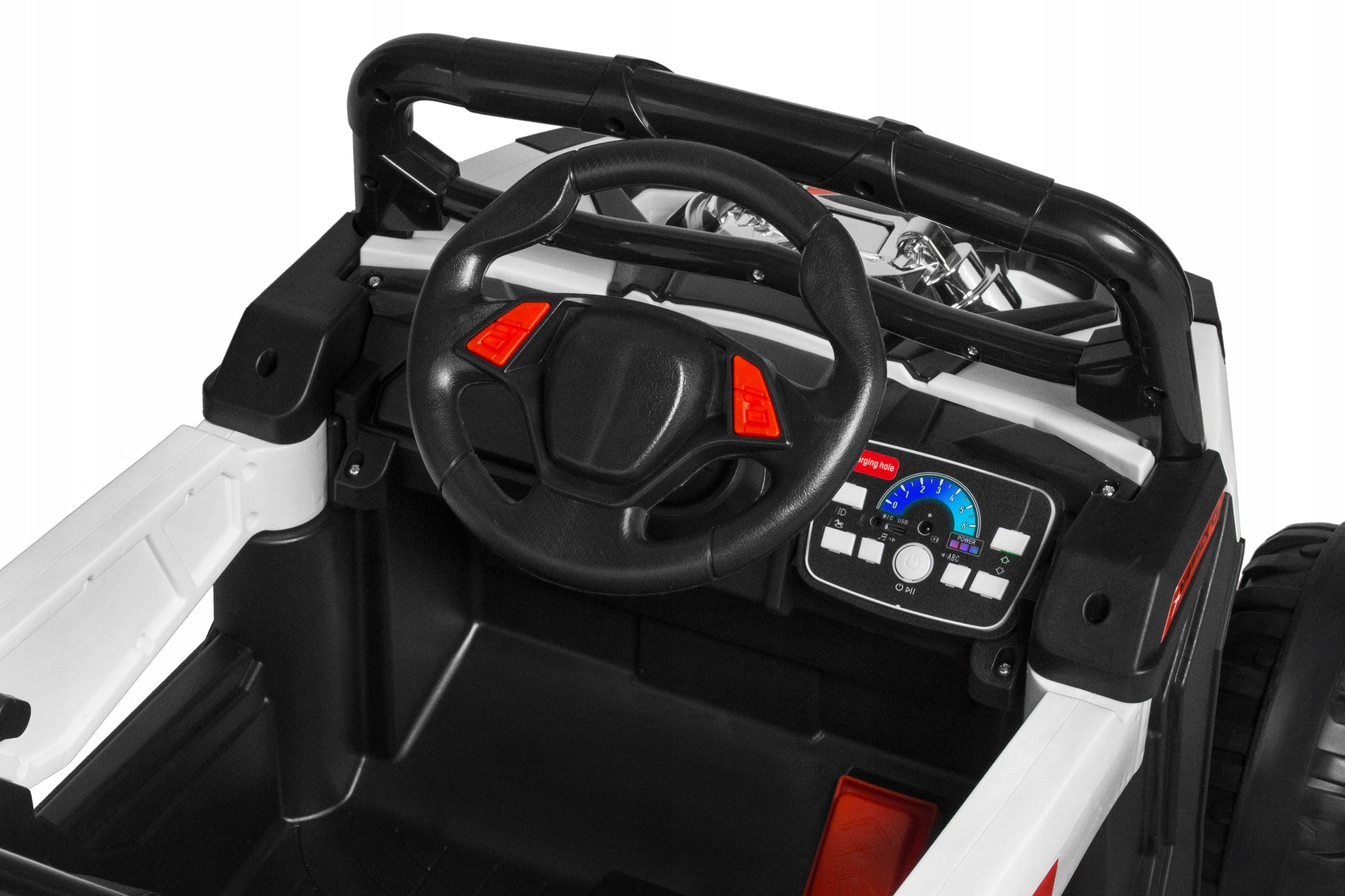 BUGGY UTV QUAD Joy4kids 4X45 WAT for battery LED-y Remote control couch leather Maximum speed 8 km/h