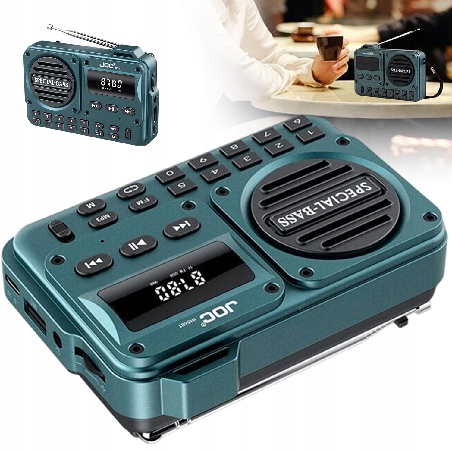 BUILDING RADIO PORTABLE BATTERY OPERATED BLUETOOTH FM KITCHEN ANTENNA 1200mAh Product weight with unit packaging 0.3 kg