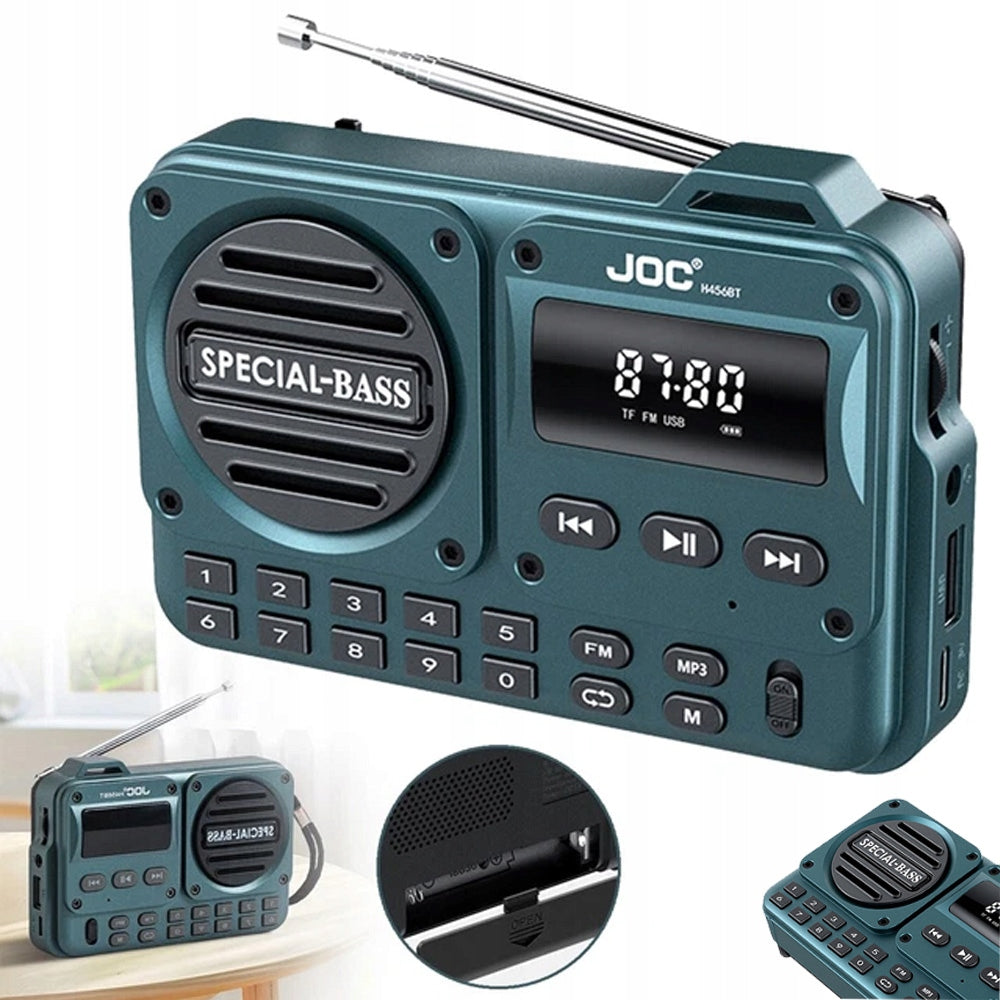 BUILDING RADIO PORTABLE BATTERY OPERATED BLUETOOTH FM KITCHEN ANTENNA 1200mAh