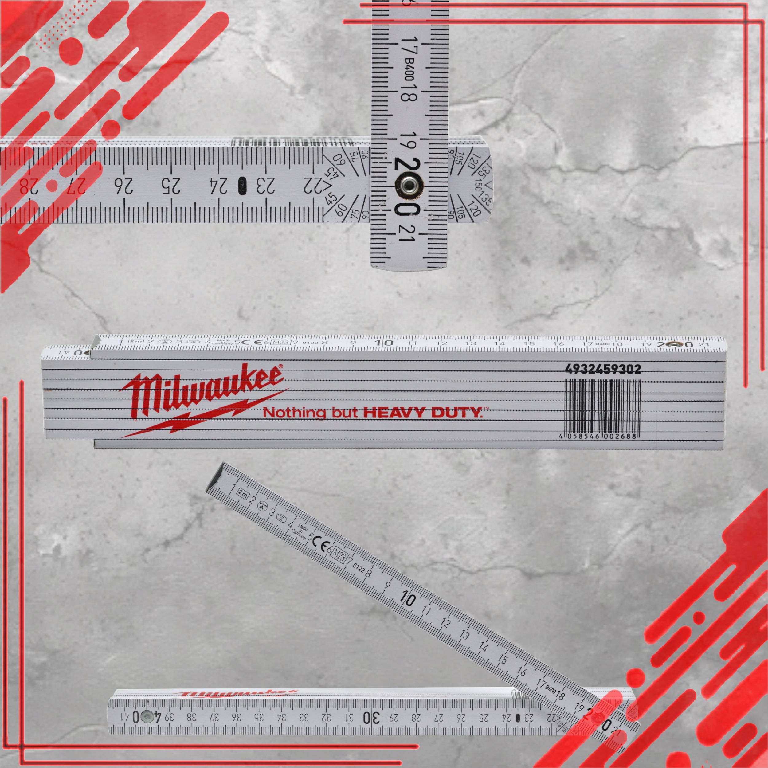 BUILDING RULE MEASURE, FOLDABLE, WOODEN, 2M, DOUBLE-SIDED Kind folding ruler