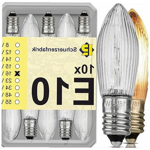 BULBS E10 16V 3W WARM WHITE FOR LIGHT CHAIN 10 PCS. for home