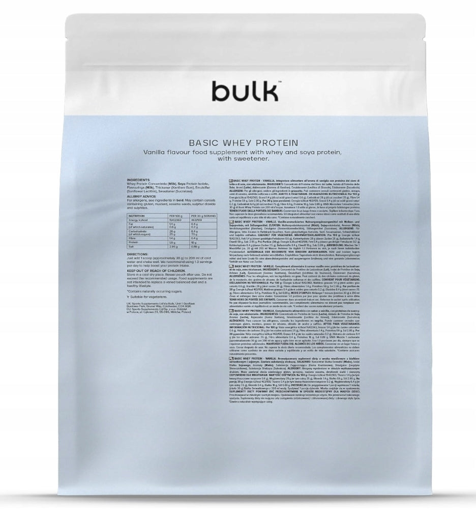 BULK BASIC WHEY PROTEIN WPC PROTEIN 18G PROTEIN PER SERVING 2,5 kg Expiration date not specified
