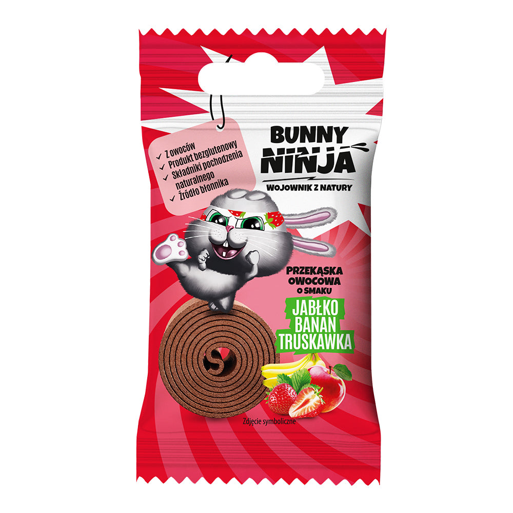 BUNNY NINJA snack apple banana strawberry 15g